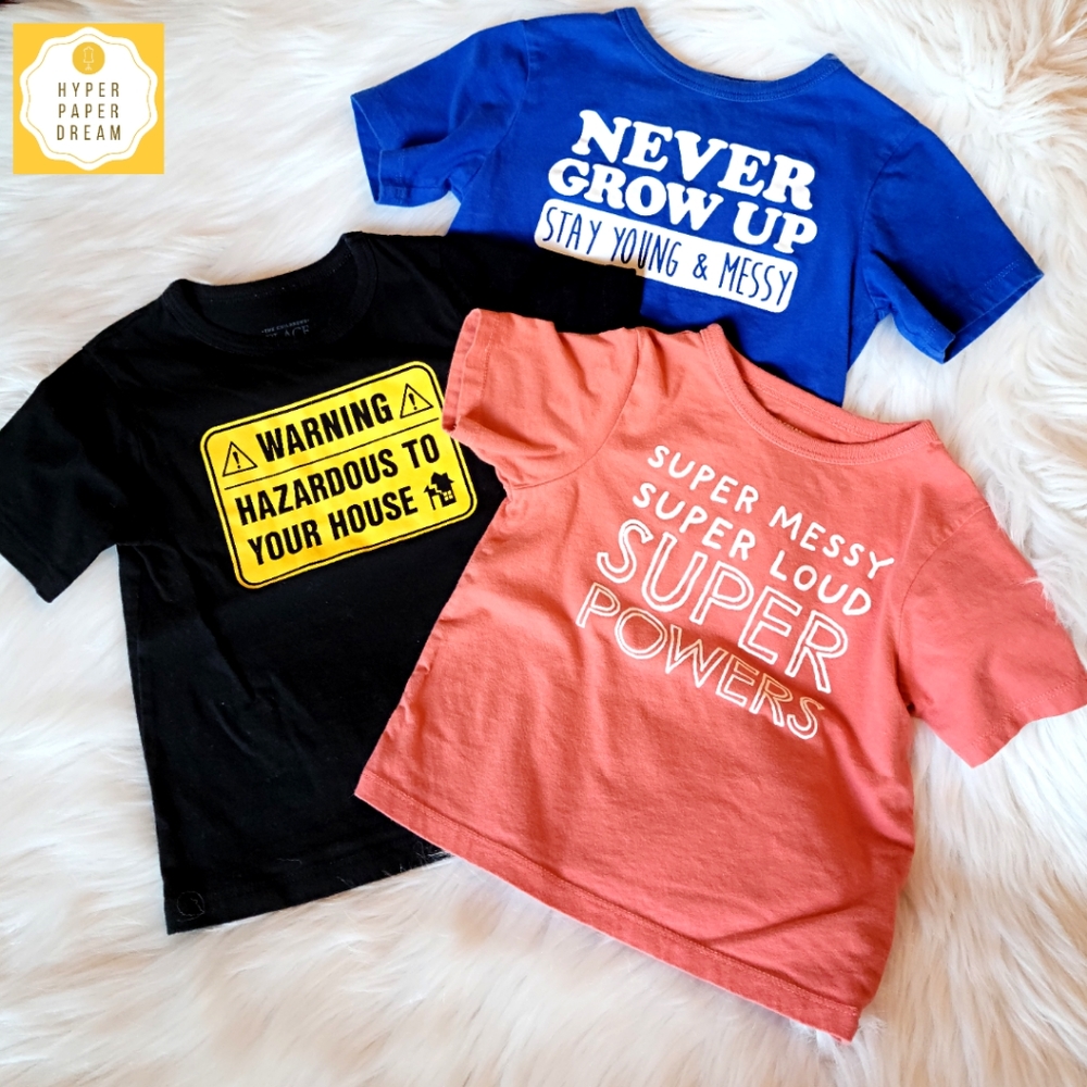🟡4x$20 - Boy's/Toddler Graphic T-shirt Bundle